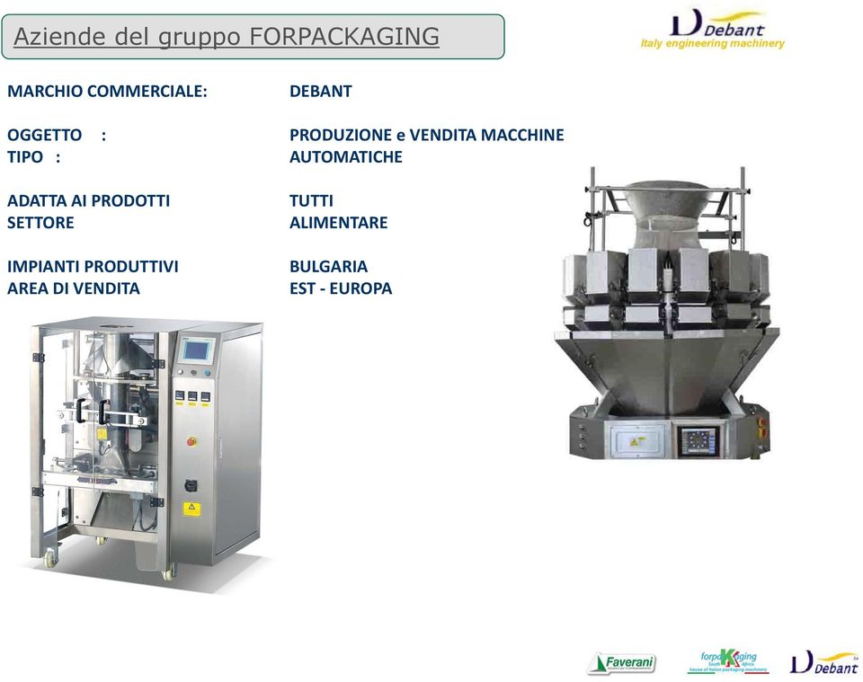 AUTOMATICHE ADATTA AI PRODOTTI SETTORE IMPIANTI