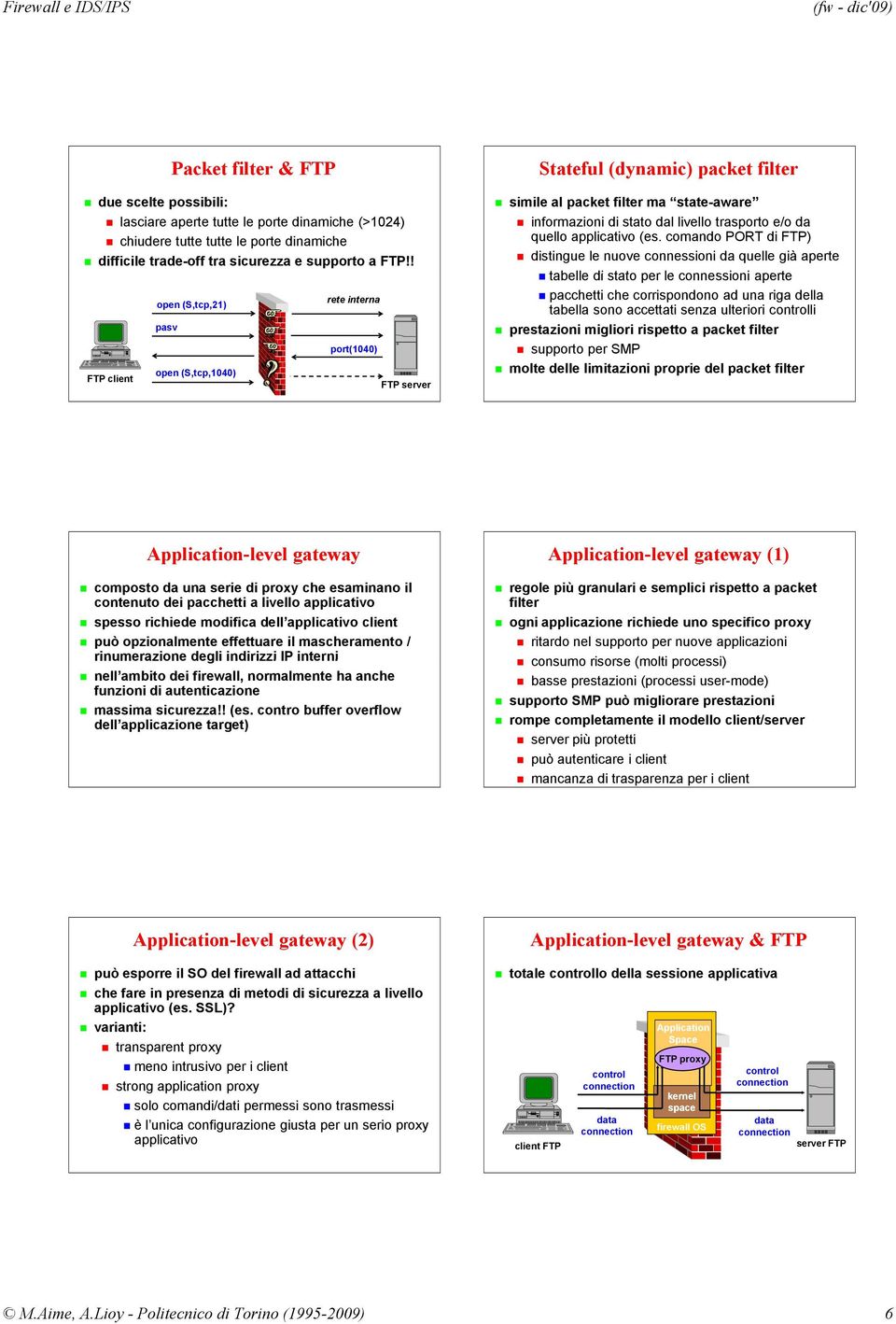 e/o da quello applicativo (es.