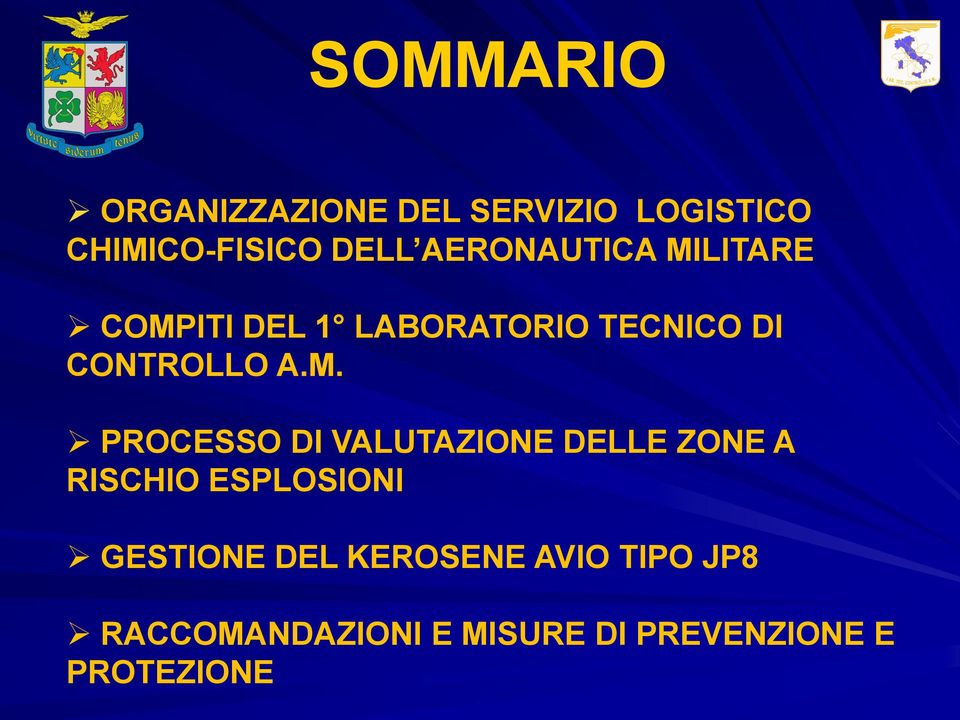 M. PROCESSO DI VALUTAZIONE DELLE ZONE A RISCHIO ESPLOSIONI GESTIONE