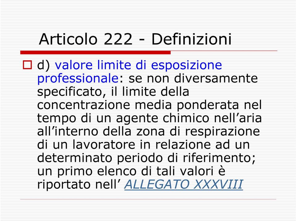 agente chimico nell aria all interno della zona di respirazione di un lavoratore in