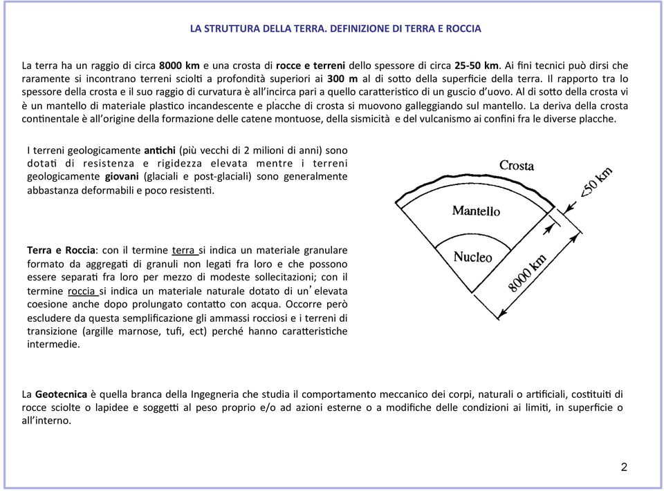 Il rapporto tra lo spessore della crosta e il suo raggio di curvatura è all incirca pari a quello caraferiscco di un guscio d uovo.