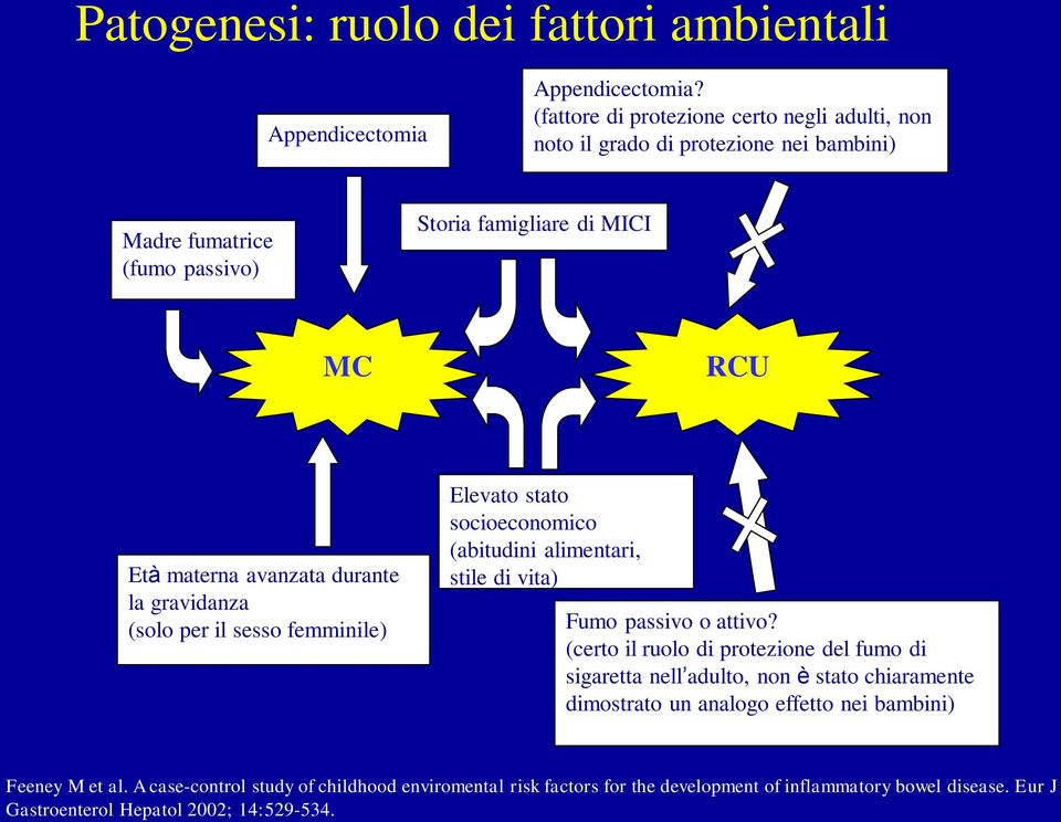 durante la gravidanza (solo per il sesso femminile) Elevato stato socioeconomico (abitudini alimentari, stile di vita) Fumo passivo o attivo?