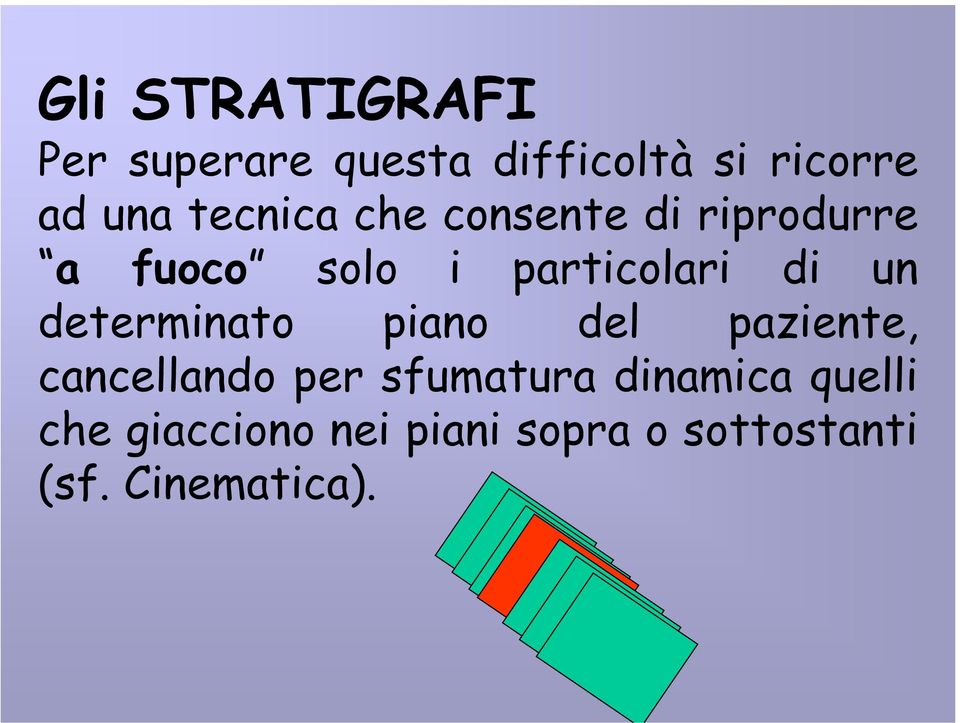 un determinato piano del paziente, cancellando per sfumatura