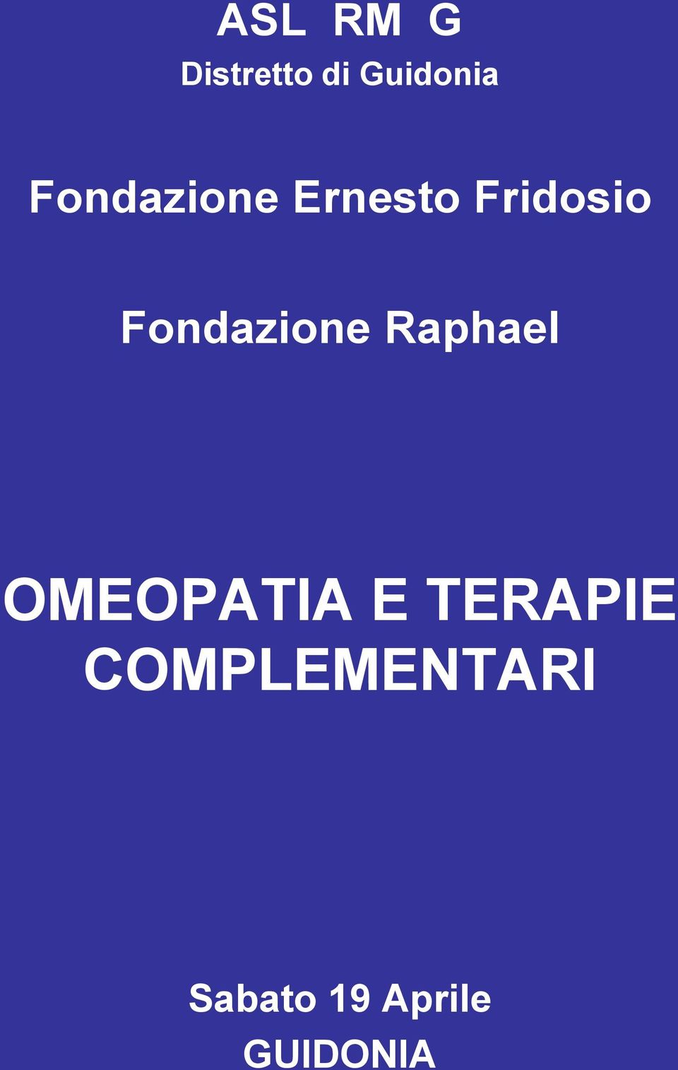 Fondazione Raphael OMEOPATIA E