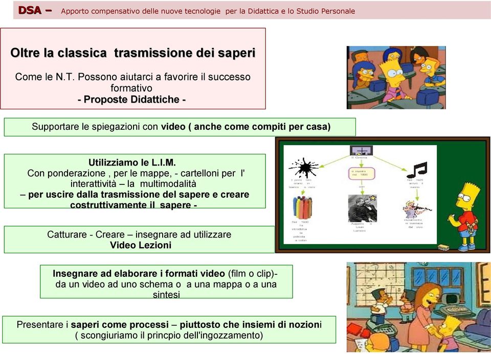 Con ponderazione, per le mappe, - cartelloni per l' interattività la multimodalità per uscire dalla trasmissione del sapere e creare costruttivamente il sapere