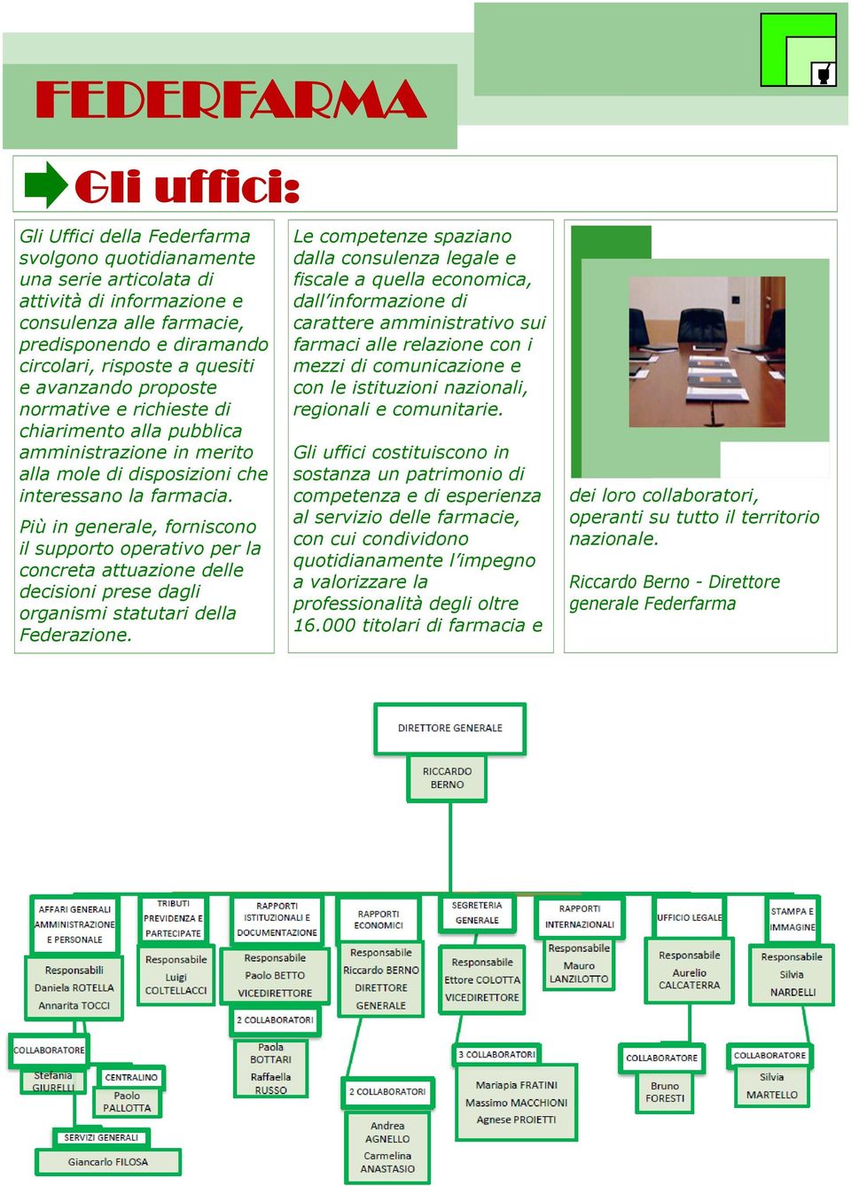 Più in generale, forniscono il supporto operativo per la concreta attuazione delle decisioni prese dagli organismi statutari della Federazione.