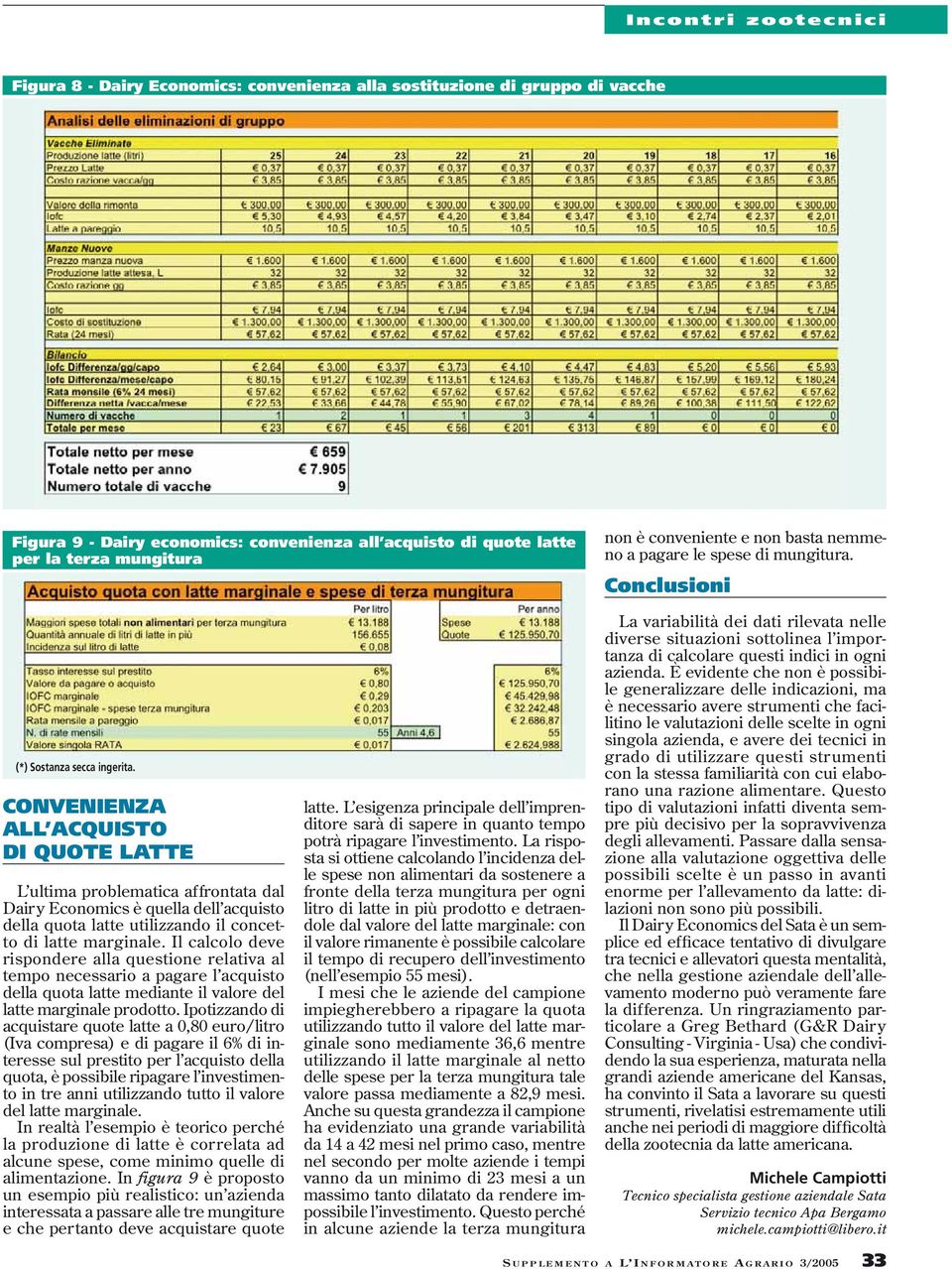 CONVENIENZA ALL ACQUISTO DI QUOTE LATTE L ultima problematica affrontata dal Dairy Economics è quella dell acquisto della quota latte utilizzando il concetto di latte marginale.