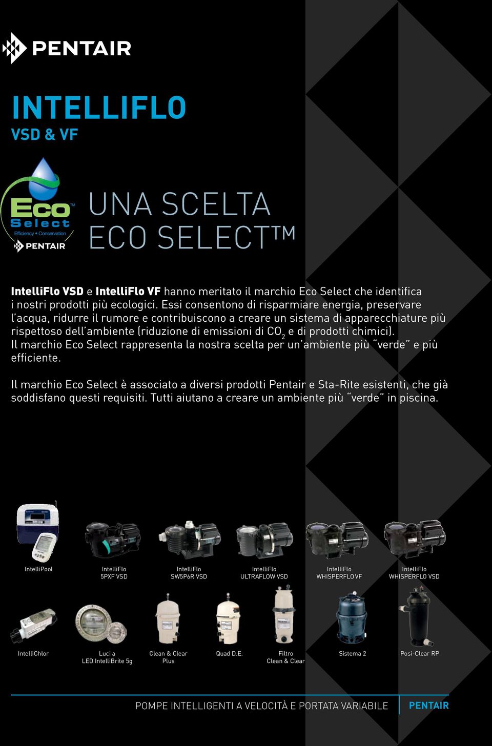 prodotti chimici). Il marchio Eco Select rappresenta la nostra scelta per un ambiente più verde e più efficiente.