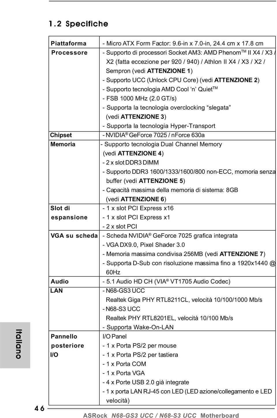 Core) (vedi ATTENZIONE 2) - Supporto tecnologia AMD Cool n Quiet TM - FSB 1000 MHz (2.