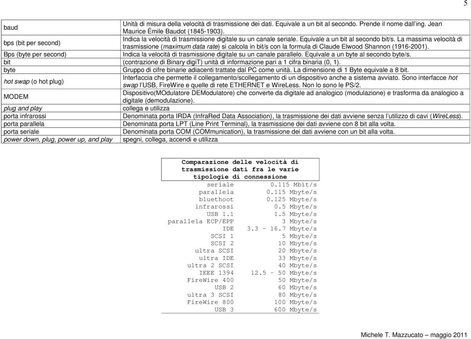 La massima velocità di trasmissione (maximum data rate) si calcola in bit/s con la formula di Claude Elwood Shannon (1916-2001).