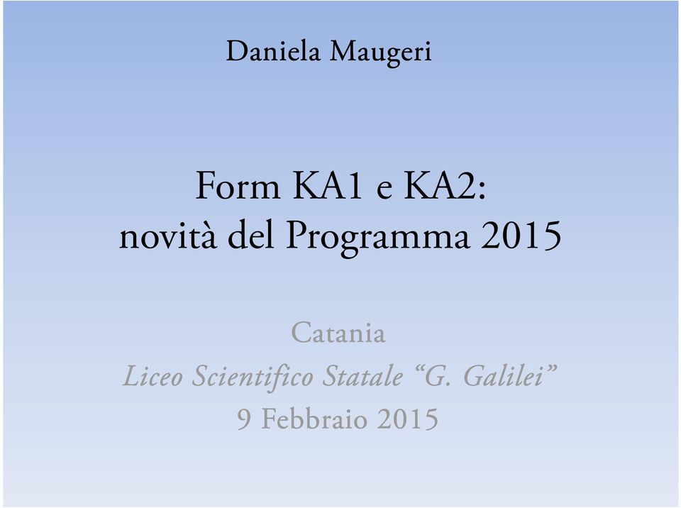 2015 Catania Liceo