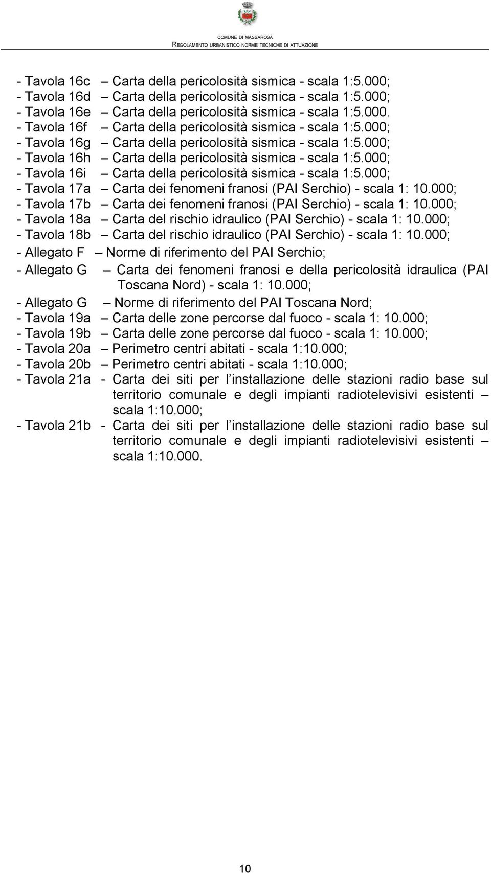 000; - Tavola 17a Carta dei fenomeni franosi (PAI Serchio) - scala 1: 10.000; - Tavola 17b Carta dei fenomeni franosi (PAI Serchio) - scala 1: 10.