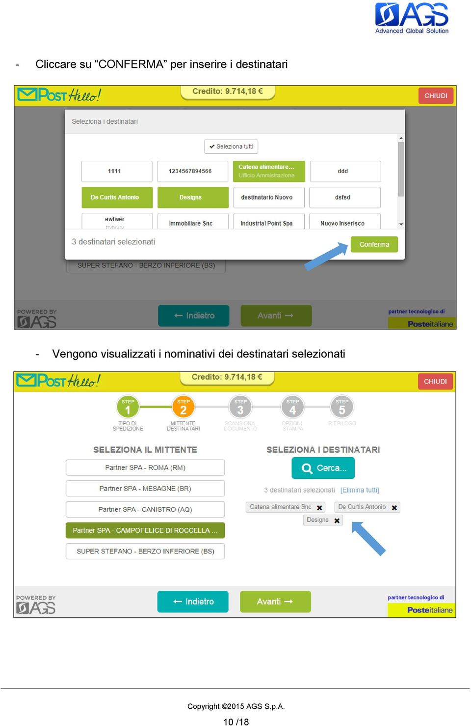 Vengono visualizzati i