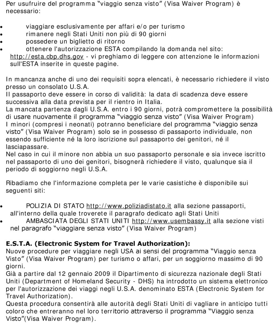 gov - vi preghiamo di leggere con attenzione le informazioni sull'esta inserite in queste pagine.