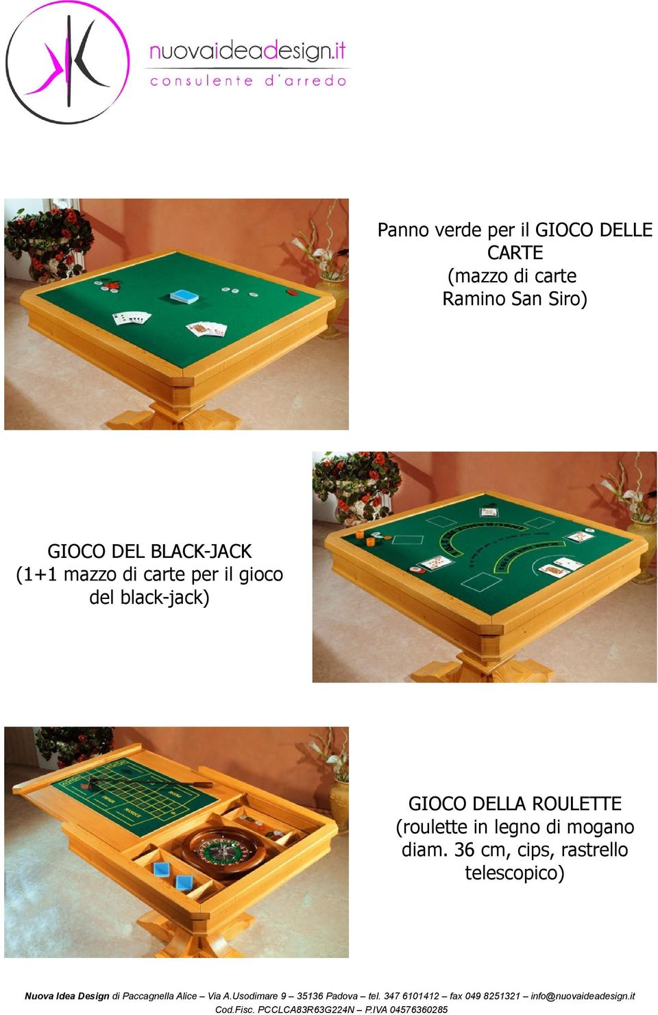 per il gioco del black-jack) GIOCO DELLA ROULETTE