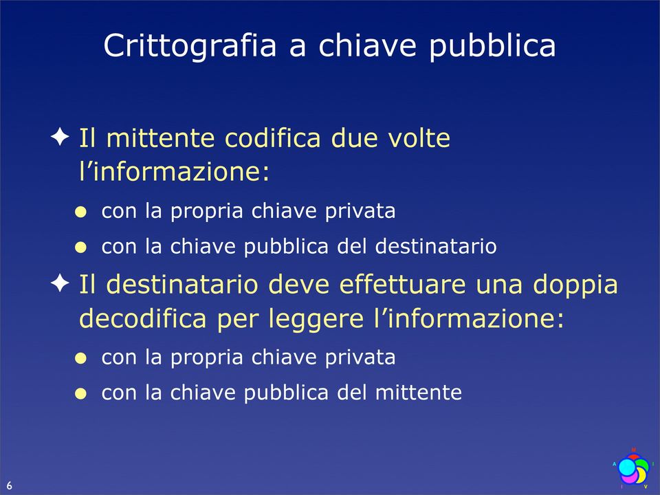 destinatario Il destinatario deve effettuare una doppia decodifica per