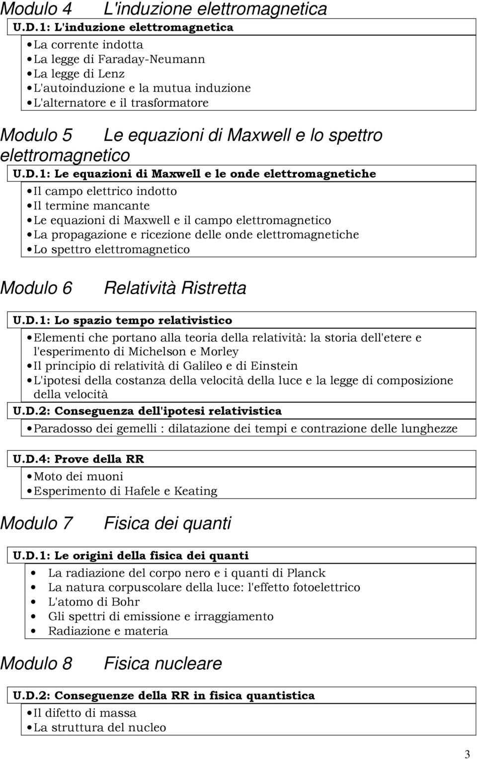 e lo spettro elettromagnetico U.D.