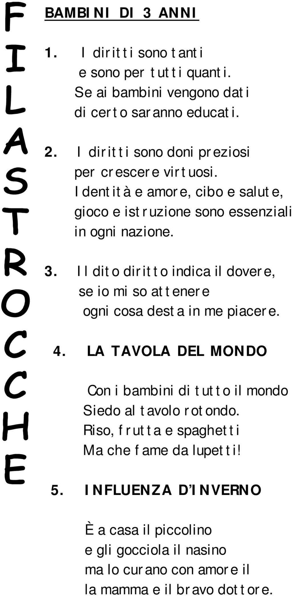 Il dito diritto indica il dovere, se io mi so attenere ogni cosa desta in me piacere. 4.