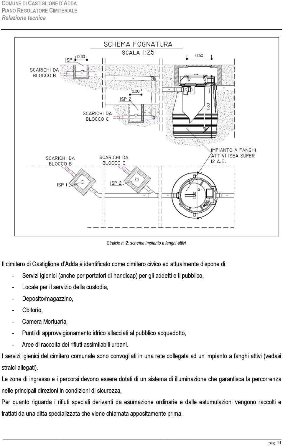 servizio della custodia, - Deposito/magazzino, - Obitorio, - Camera Mortuaria, - Punti di approvvigionamento idrico allacciati al pubblico acquedotto, - Aree di raccolta dei rifiuti assimilabili