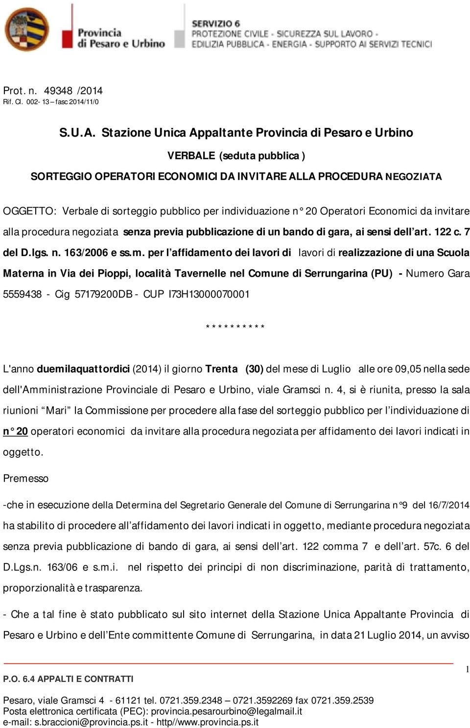 individuazione n 20 Operatori Economi