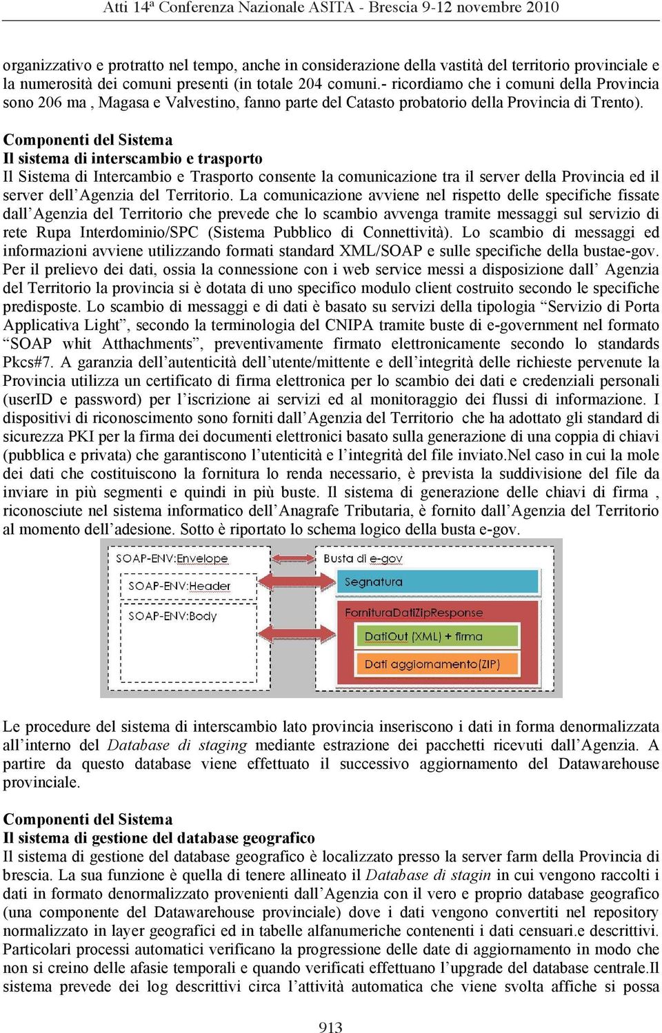 Il sistema di interscambio e trasporto Il Sistema di Intercambio e Trasporto consente la comunicazione tra il server della Provincia ed il server dell Agenzia del Territorio.