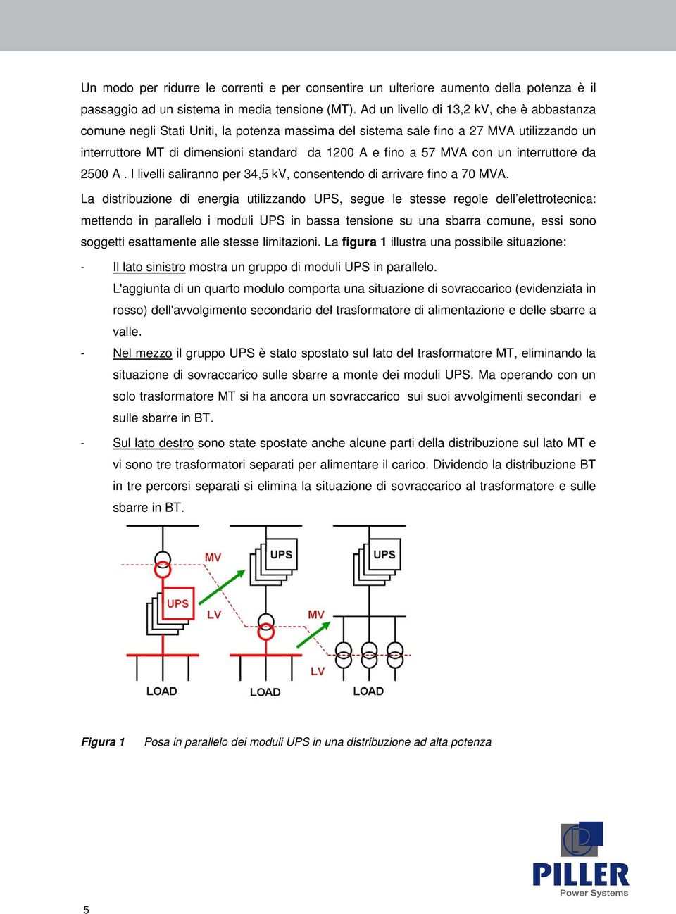 con un interruttore da 2500 A. I livelli saliranno per 34,5 kv, consentendo di arrivare fino a 70 MVA.