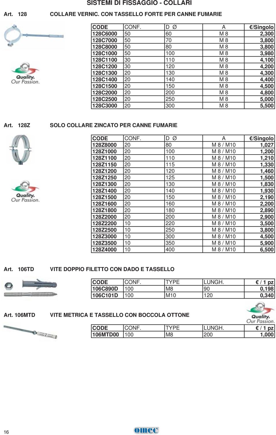 128C1400 20 140 M 8 4,400 128C1500 20 150 M 8 4,500 128C2000 20 200 M 8 4,800 128C2500 20 250 M 8 5,000 128C3000 20 300 M 8 5,500 Art. 128Z SOLO COLLARE ZINCATO PER CANNE FUMARIE CODE CONF.