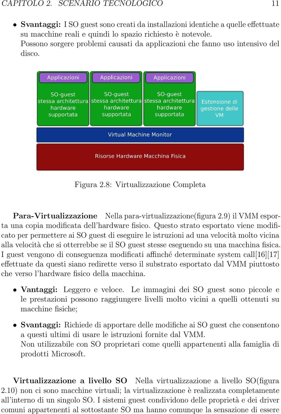 9) il VMM esporta una copia modificata dell hardware fisico.