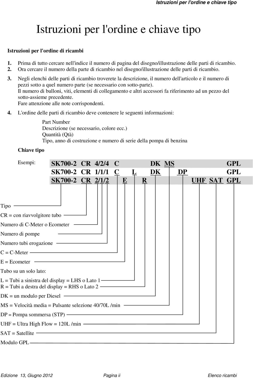 . Ora cercare il numero della parte di ricambio nel disegno/illustrazione delle parti di ricambio.