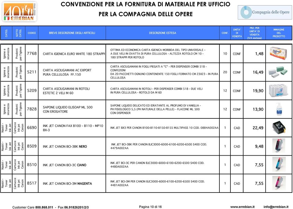 150 CARTA ASCIUGAMANI IN FOGLI PIEGATI A "C" PER SPENSER COMBI 518 CONFEZIONI DA 20 PACCHETTI OGNUNO CONTENENTE 150 FOGLI FORMATO CM 23X23 IN PURA CELLULOSA 20 CONF 16,49 4369.