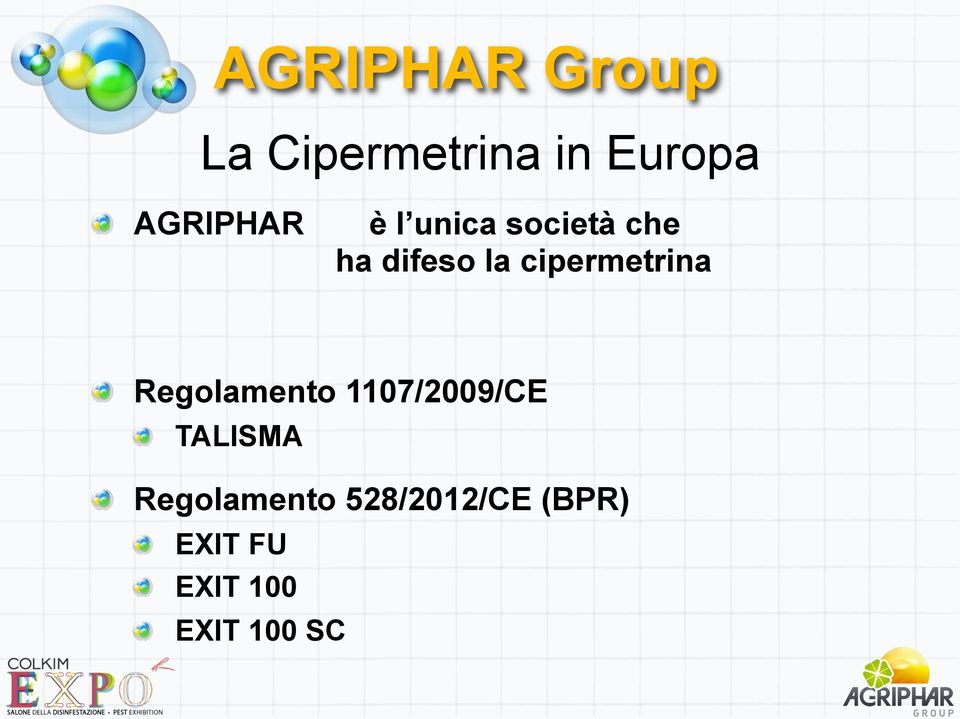 cipermetrina! Regolamento 1107/2009/CE! TALISMA!