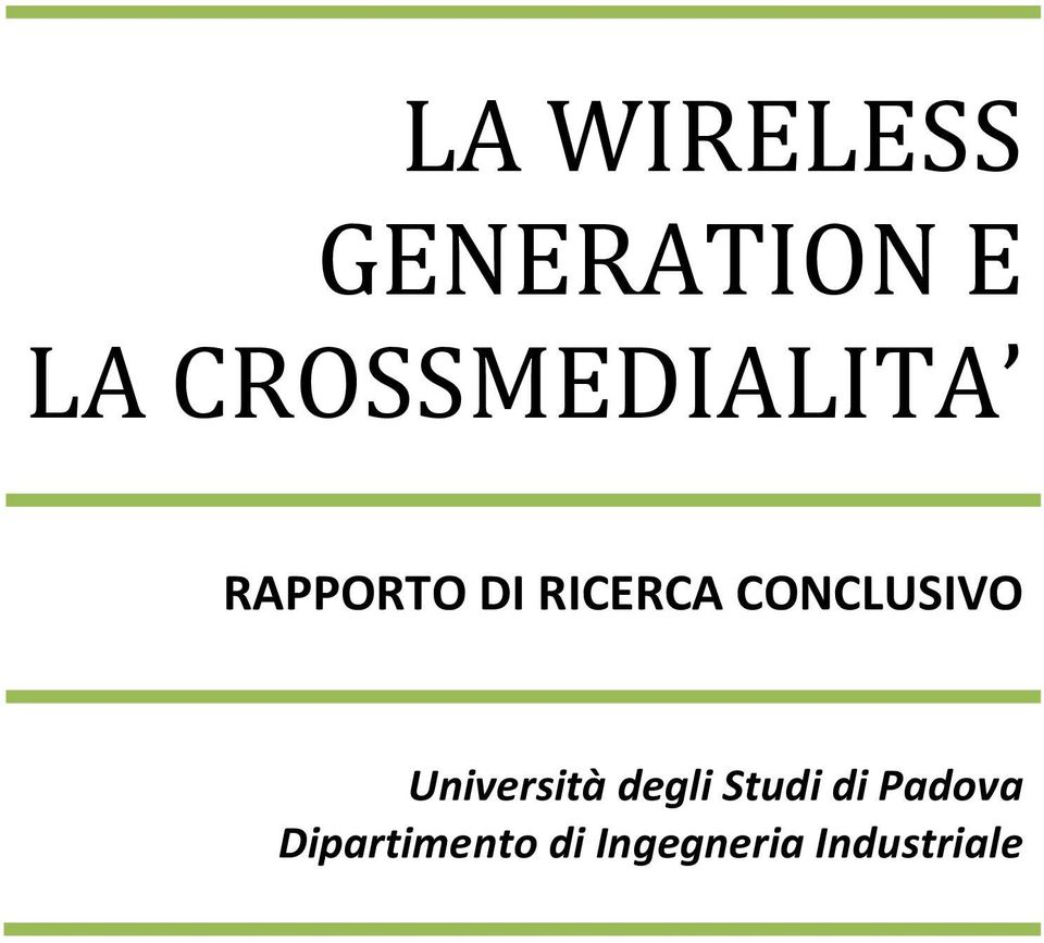 CONCLUSIVO Università degli Studi di