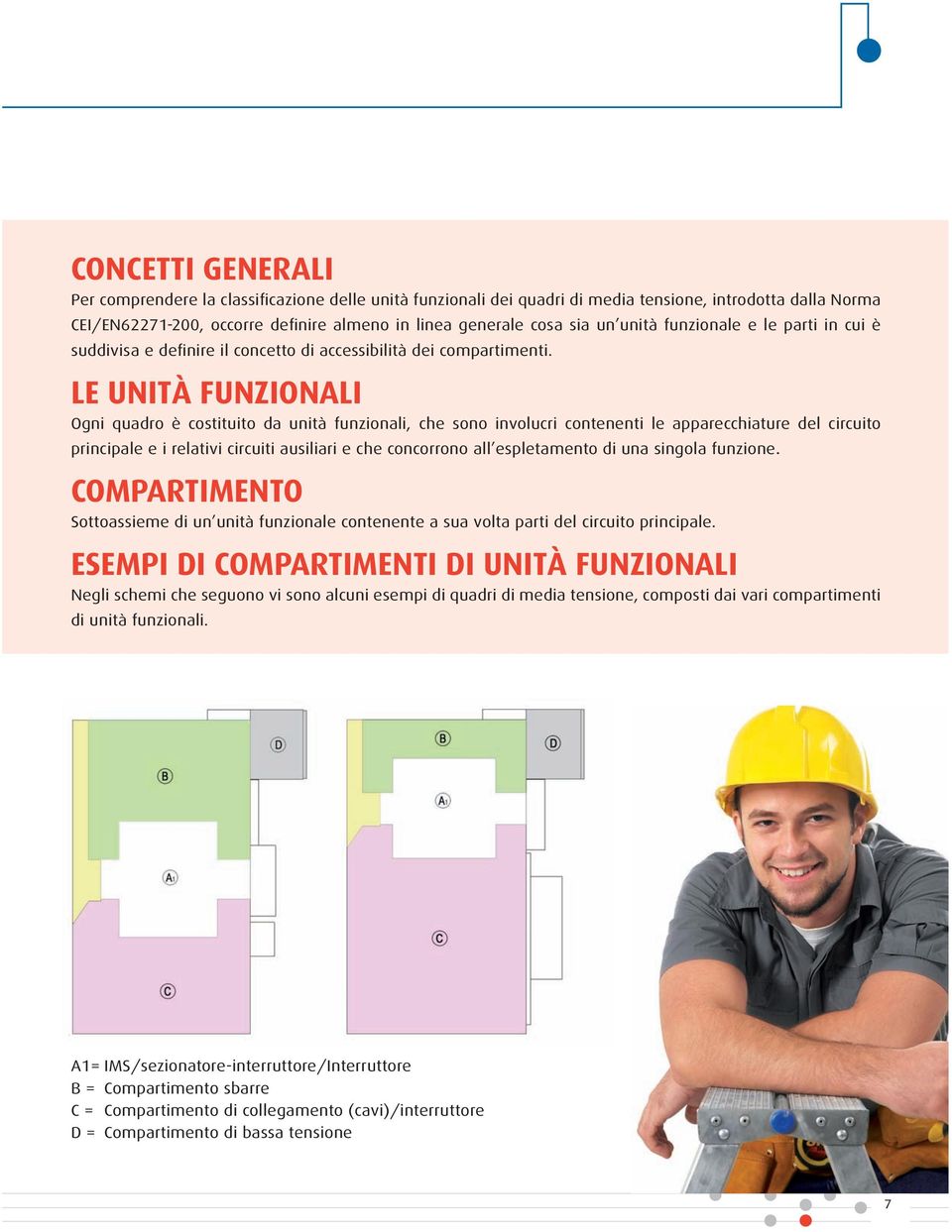 Le unità funzionali Ogni quadro è costituito da unità funzionali, che sono involucri contenenti le apparecchiature del circuito principale e i relativi circuiti ausiliari e che concorrono all