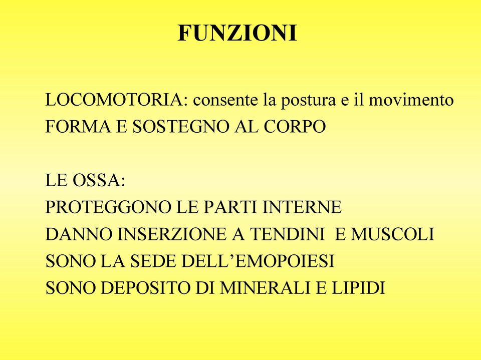 PROTEGGONO LE PARTI INTERNE DANNO INSERZIONE A TENDINI