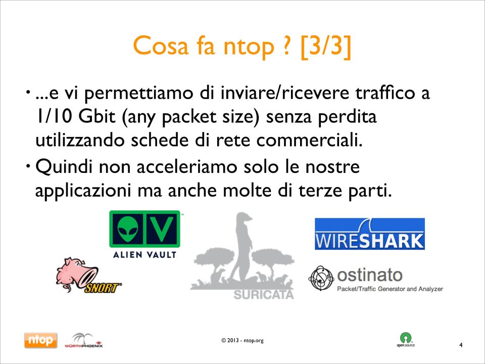 Gbit (any packet size) senza perdita utilizzando schede di