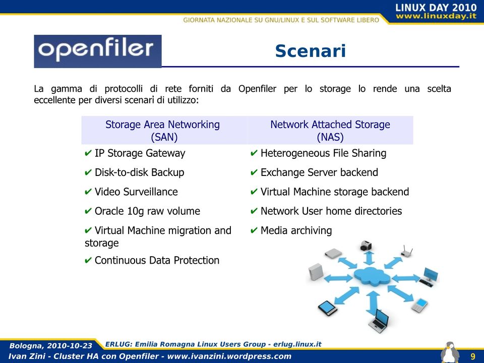 Gateway Heterogeneous File Sharing Disk-to-disk Backup Exchange Server backend Video Surveillance Virtual Machine