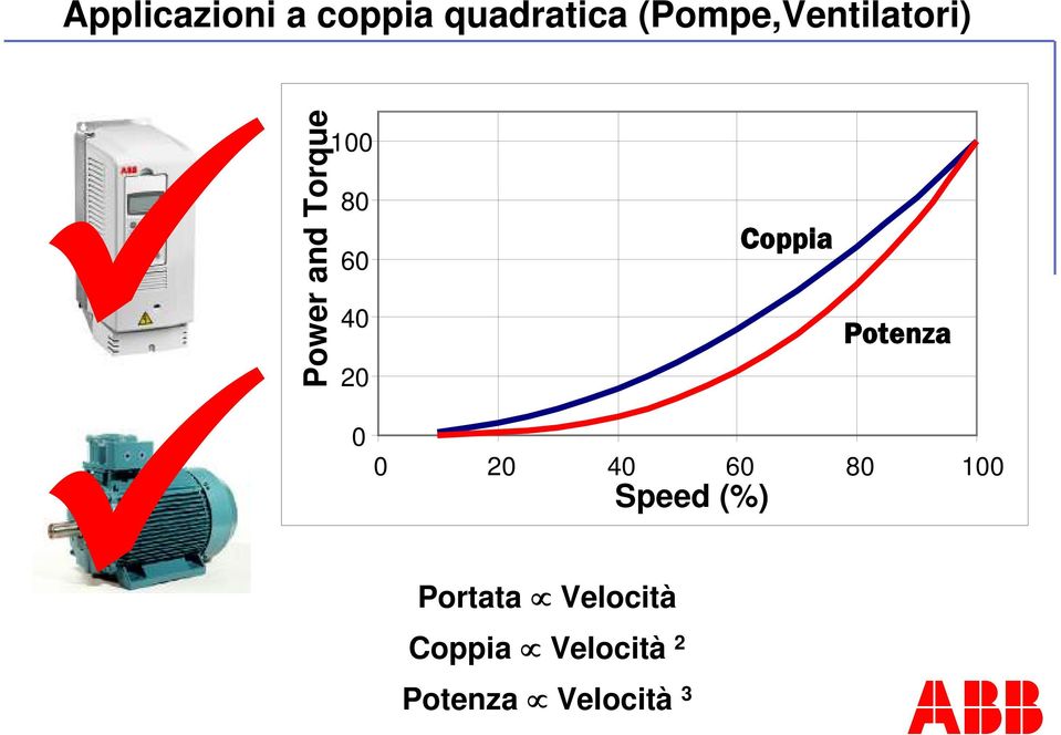 60 40 20 Coppia Potenza 0 0 20 40 60 80 100