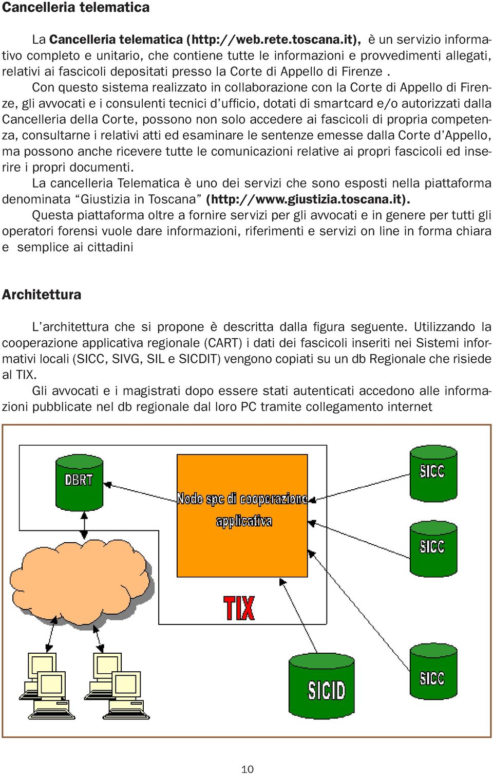 Con questo sistema realizzato in collaborazione con la Corte di Appello di Firenze, gli avvocati e i consulenti tecnici d ufficio, dotati di smartcard e/o autorizzati dalla Cancelleria della Corte,