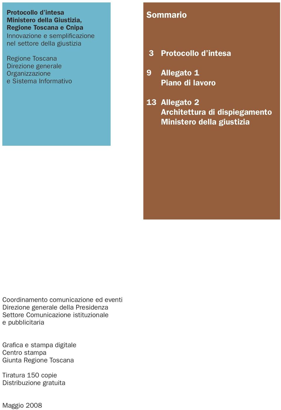 Architettura di dispiegamento Ministero della giustizia Coordinamento comunicazione ed eventi Direzione generale della Presidenza Settore