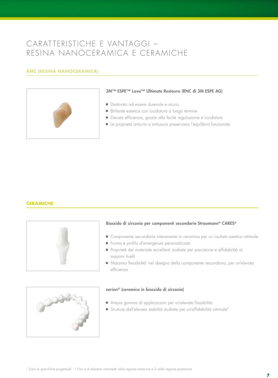 componenti secondarie Straumann CARES Componente secondaria interamente in ceramica per un risultato estetico ottimale Forma e profilo d emergenza personalizzati Proprietà del materiale eccellenti