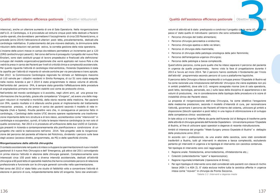 di Cardiologia, si è provveduto ad istituire cinque posti letto dedicati a Pazienti cardio-operati, che dovrebbero permettere il l accoglimento di circa 0 Pazienti/anno, si prevede (anno 2014) l