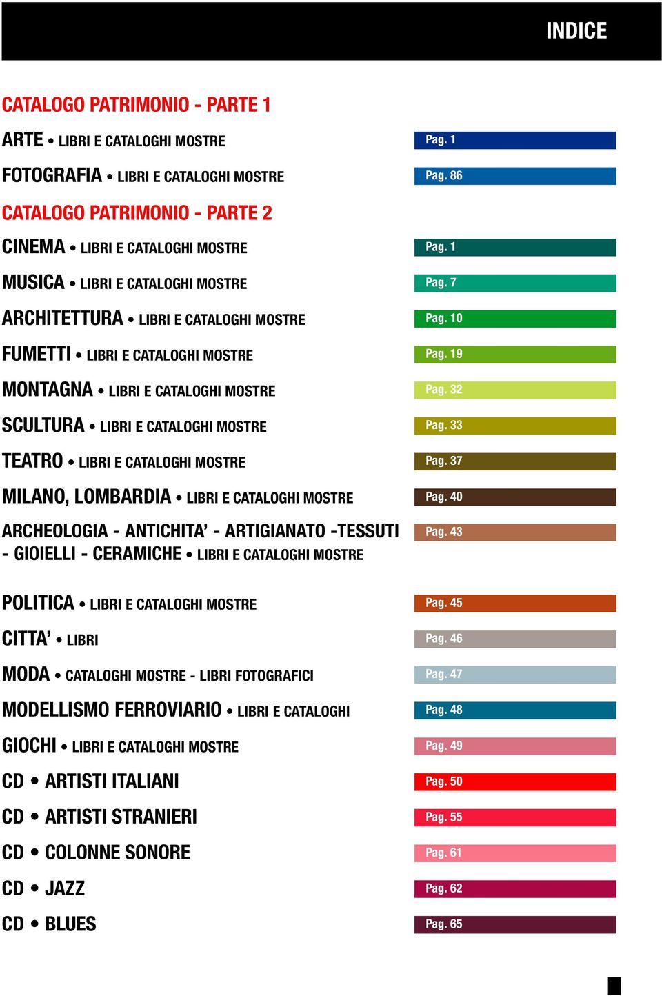 ARTIGIANATO -TESSUTI - GIOIELLI - CERAMICHE Pag. 1 Pag. 7 Pag. 10 Pag. 19 Pag. 32 Pag. 33 Pag. 37 Pag. 40 Pag.