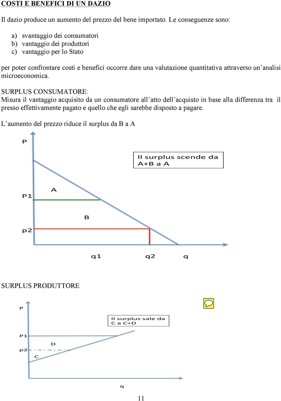 valutazione quantitativa attraverso un analisi microeconomica.