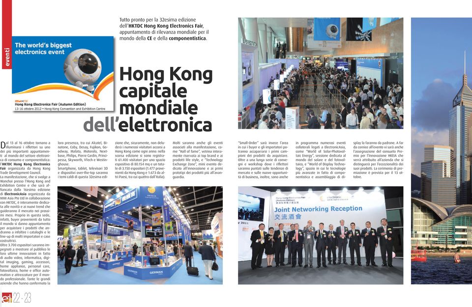 componentistica: l HKTDC Hong Kong Electronics Fair organizzata da Hong Kong Trade Development Council.