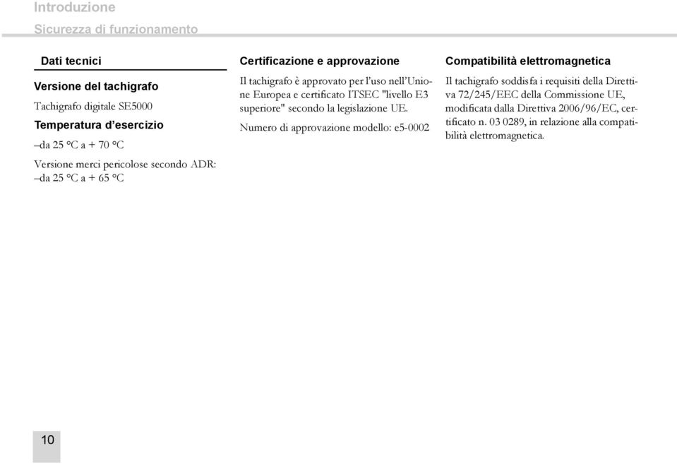 "livello E3 superiore" secondo la legislazione UE.