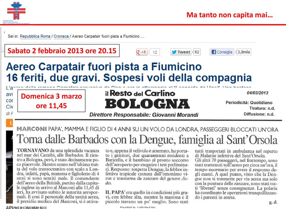 Sabato 2 febbraio 2013 ore 20.