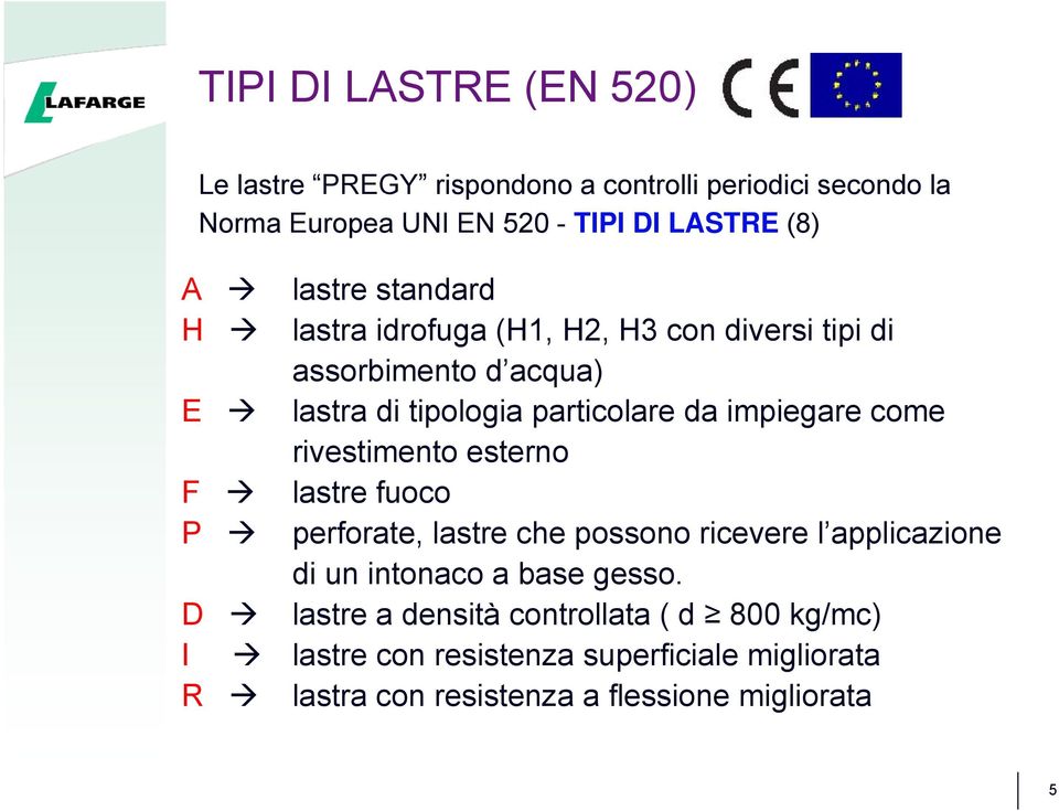 impiegare come rivestimento esterno F lastre fuoco P perforate, lastre che possono ricevere l applicazione di un intonaco a base