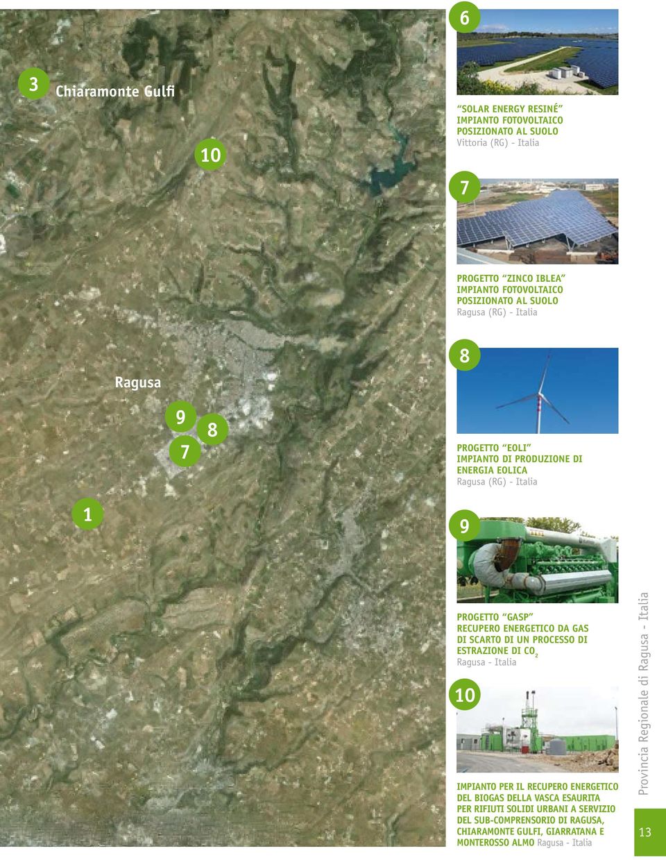 ENERGETICO DA GAS DI SCARTO DI UN PROCESSO DI ESTRAZIONE DI CO 2 Ragusa - Italia 10 IMPIANTO PER IL RECUPERO ENERGETICO DEL BIOGAS DELLA VASCA ESAURITA PER