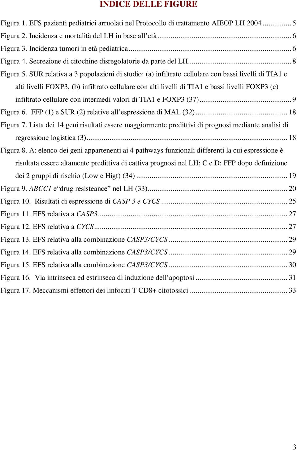 SUR relativa a 3 popolazioni di studio: (a) infiltrato cellulare con bassi livelli di TIA1 e alti livelli FOXP3, (b) infiltrato cellulare con alti livelli di TIA1 e bassi livelli FOXP3 (c) infiltrato