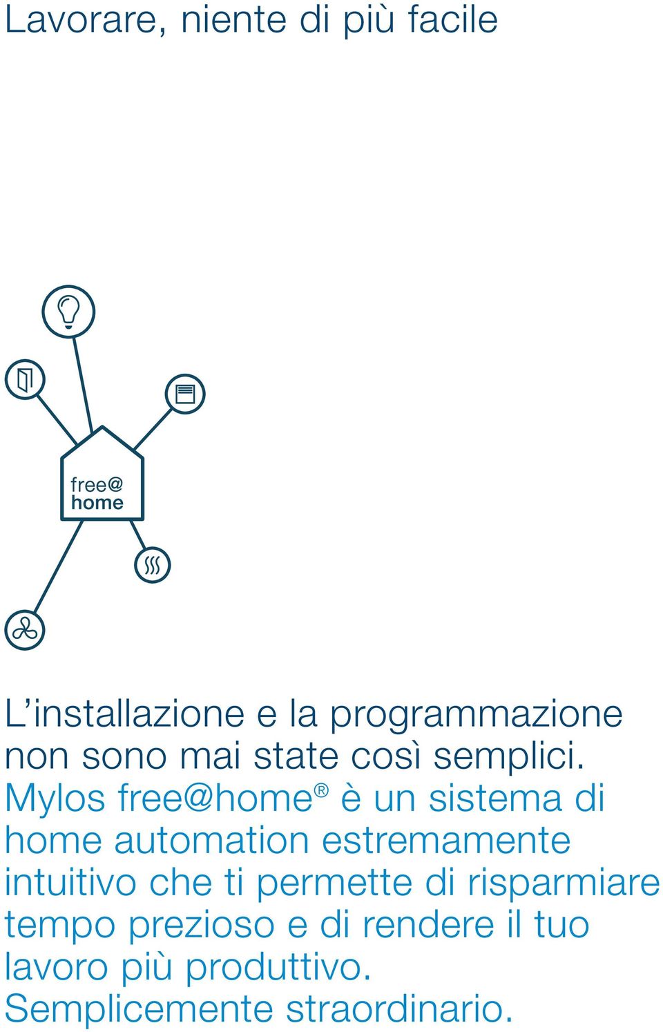 Mylos free@home è un sistema di home automation estremamente intuitivo